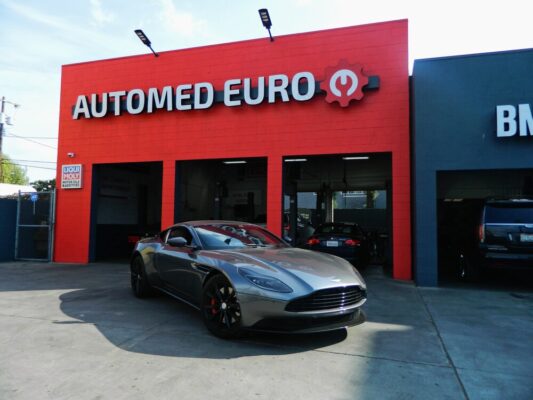 Aston martin parked at Automed Euro 